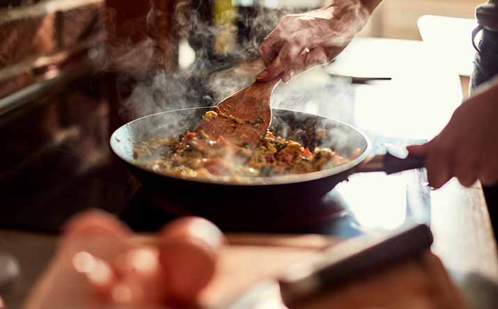 Cocinar en sartén y quitar grasa de la cocina Cocinar en sartén y quitar grasa de la cocina