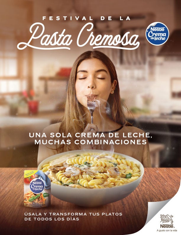 Pasta cremosa con Crema de Leche Nestlé®