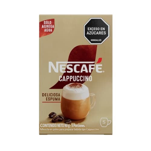 Sobres de NESCAFÉ® Cappuccino, el cappuccino clásico con una deliciosa capa de espuma