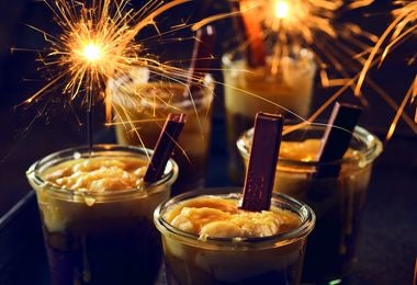 Postres de fin de año. Postres decorados de fin de año.