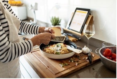 Pasta con queso parmesano
