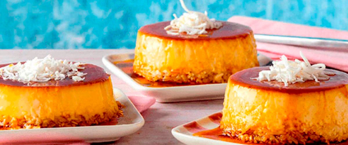 Flan de caramelo y jengibre