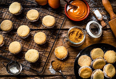 Alfajores con relleno de arequipe