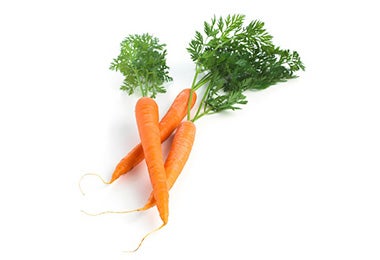Las zanahorias son alimentos con fibra.