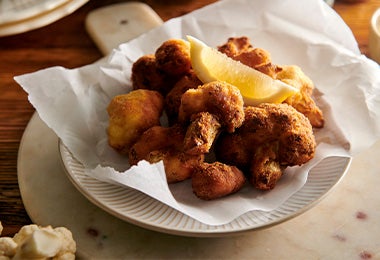 Alitas de coliflor, menú de entrada para mamás vegetarianas y veganas