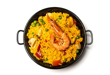 Platillo de arroz con mariscos.