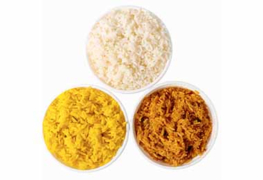 El arroz también se puede clasificar por colores. 