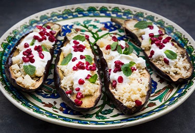 Berenjena rellena con cuscús   