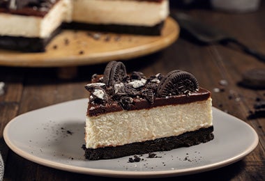 Cheesecake de galletas de chocolate.