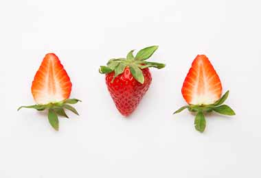 Conservar fresas cortadas por la mitad  