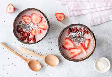 Conservar fresas preparación en bowl  