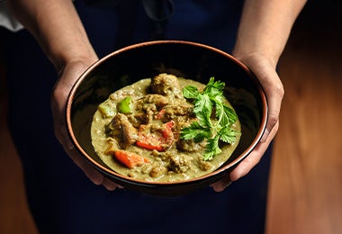 Sopa tradicional de la gastronomía asiática 
