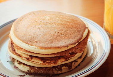 Pancakes preparados con fécula de maíz y harina.