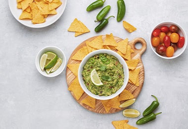 Guacamole con ají verde 