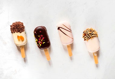 Paletas de helado casero  