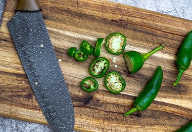 Jalapeño mexicano cortado en pedacitos