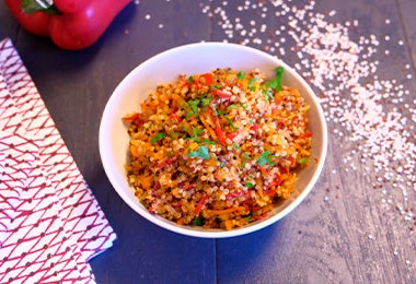 Un menú equilibrado que favorece la concentración y la unión de cuerpo y mente con quinoa