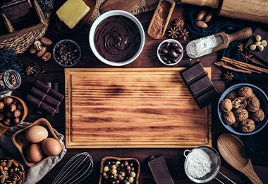 Ingredientes para una mousse de chocolate. 