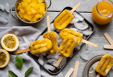 Paletas de hielo de maracuyá