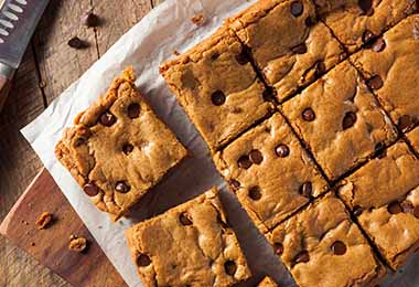 Torta con chips de chocolate. 