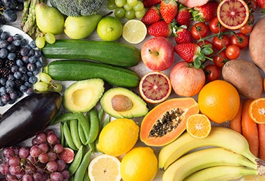 Hay muchas opciones de frutas y verduras para aumentar su consumo