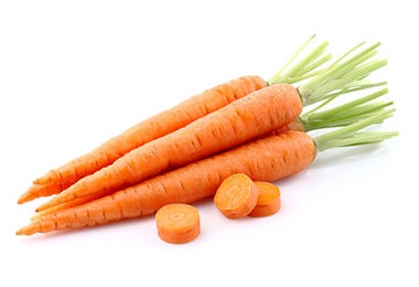 Zanahorias crudas para usar en una receta.