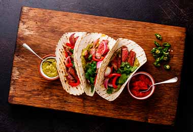  Tacos con cilantro