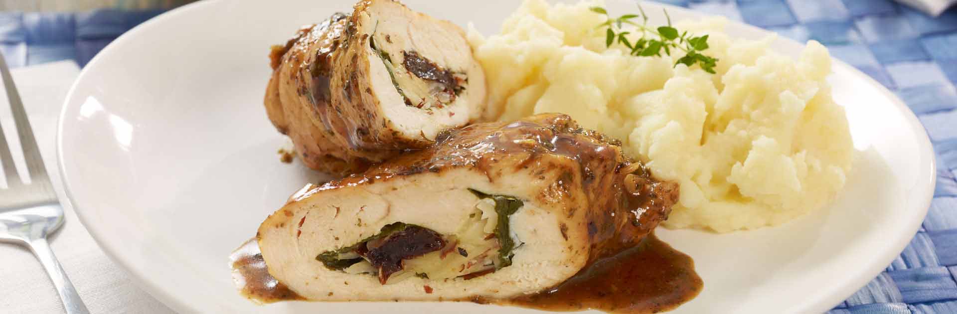 SUPREMAS DE POLLO RELLENAS DE ESPINACAS Y QUESO