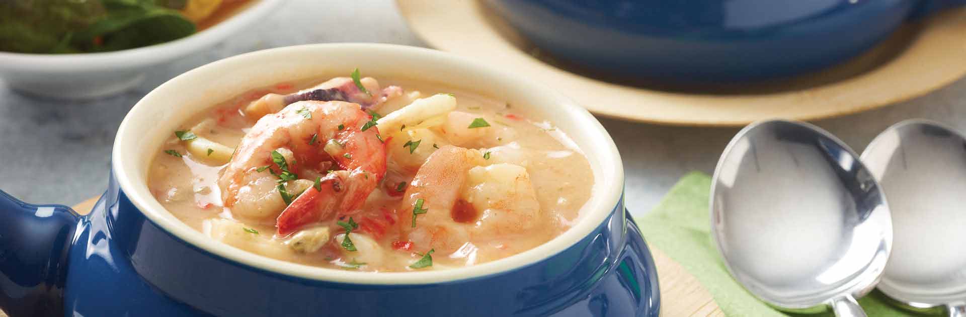 CAZUELA DE MARISCOS CON PATACONES