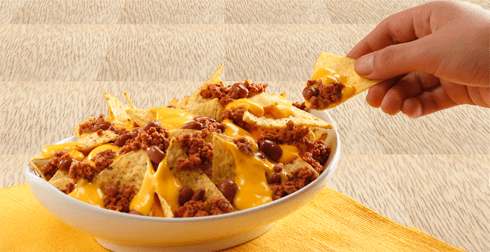 Deliciosos nachos con carne, ideales para compartir