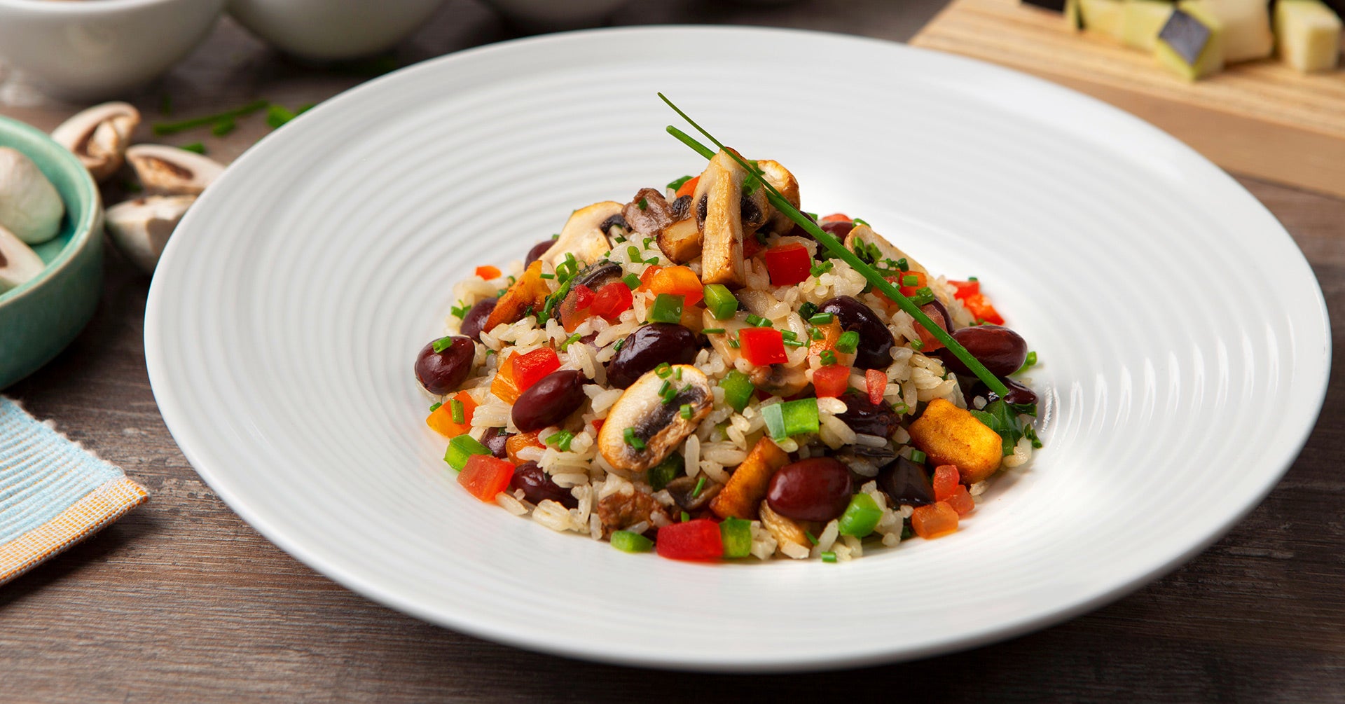 arroz paisa vegetariano