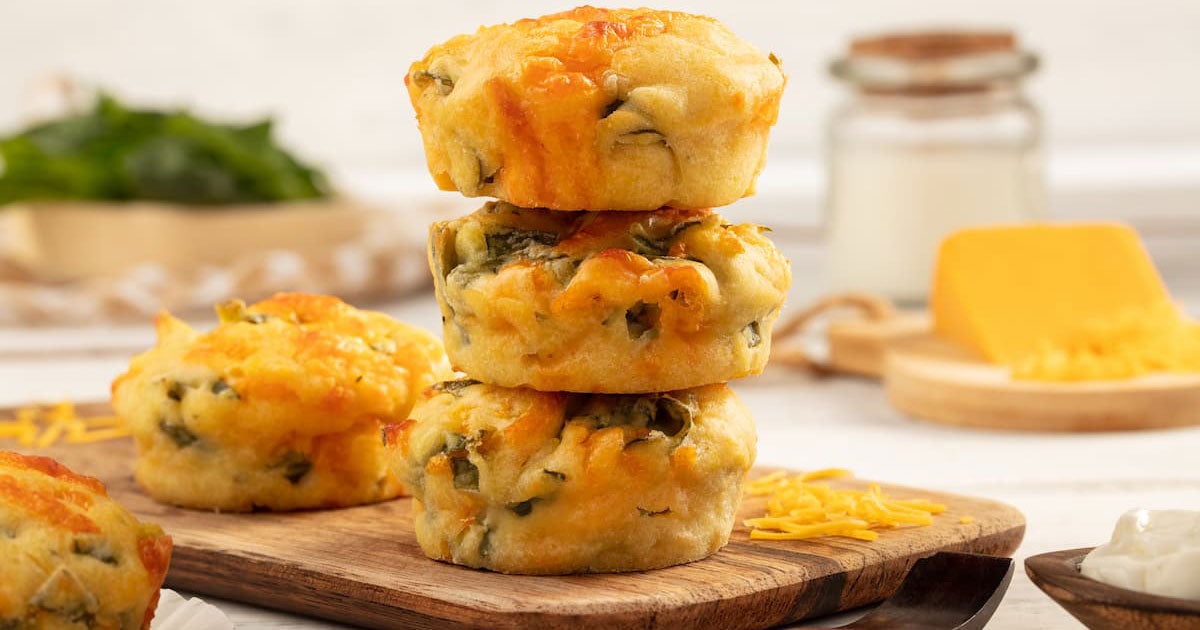 Muffins de queso y espinaca Recetas Nestlé