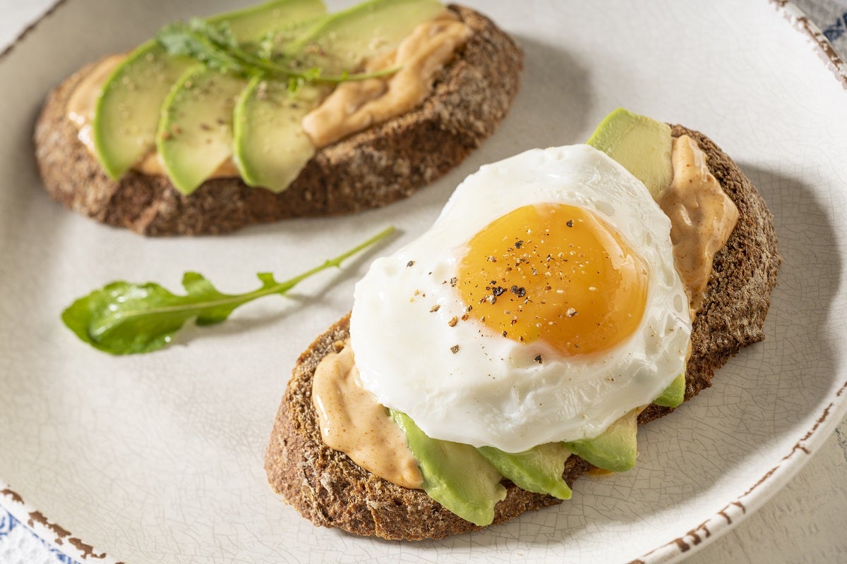 Tostada de aguacate