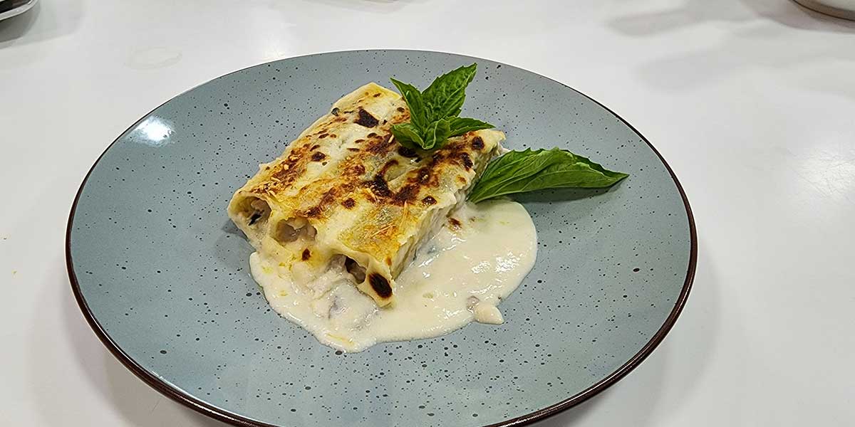 Canelones de pollo