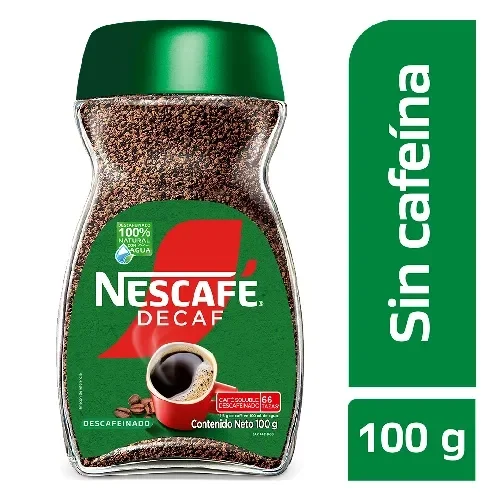 Imagen frontal del producto Café descafeinado NESCAFÉ DECAF instantáneo x 100g