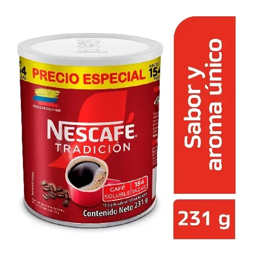 Imagen frontal del producto Café instantáneo NESCAFÉ® Tradición x 231g