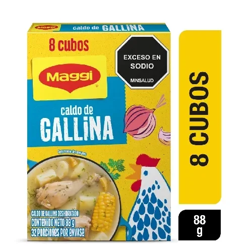 Imagen frontal del producto Caldo de Gallina MAGGI x 8 cubos x 88g