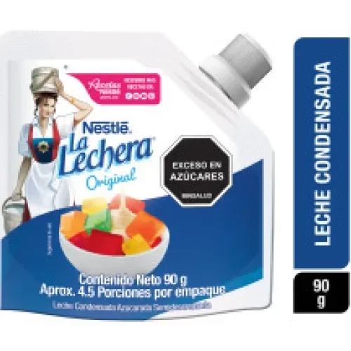 Imagen frontal del producto La Lechera en la versión 90g Doypack