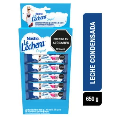 Imagen frontal del producto La Lechera en la versión Bolsa Multipack x 6 unidades 25g Stick