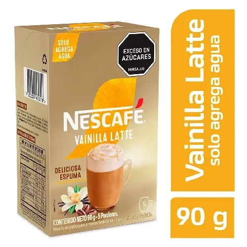 Imagen frontal del producto Vainilla Latte NESCAFÉ instantáneo x 90g