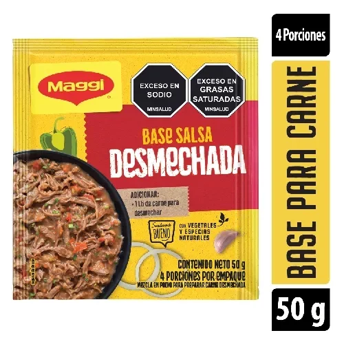 Imagen frontal del producto Base MAGGI para carne Desmechada x 50g