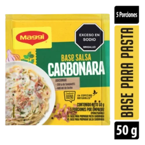 Imagen frontal del producto DELICIAS Pasta Carbonara Sobre 24x50g CO