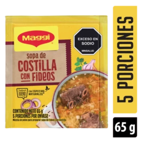 Imagen frontal del producto Sopa MAGGI Costilla con Fideos x 65g