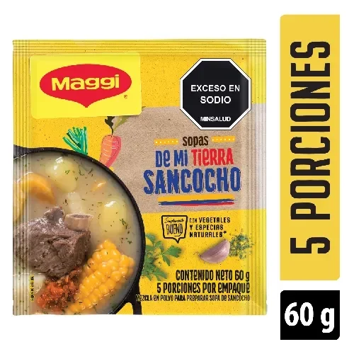 Imagen frontal del producto Sopa MAGGI Sancocho x 60g