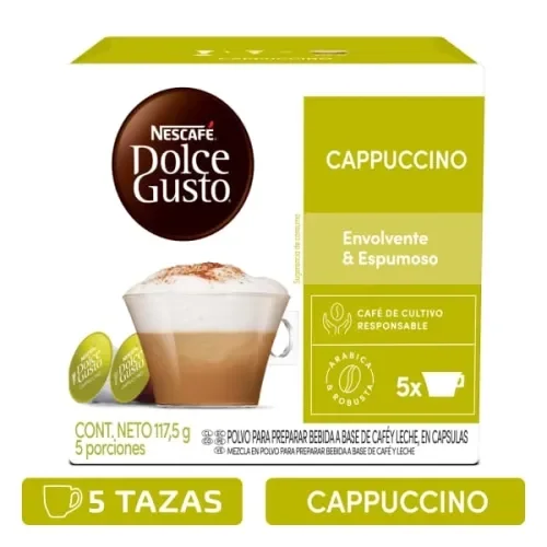 Cápsulas de Cappuccino NESCAFÉ® DOLCE GUSTO® 5 tazas 117 Gr
