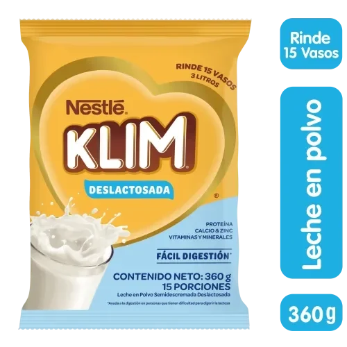 Leche en polvo KLIM Deslactosada x 360g