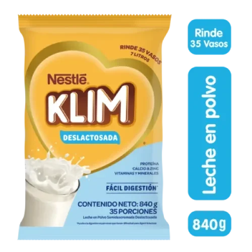 Leche en polvo KLIM Deslactosada x 840g