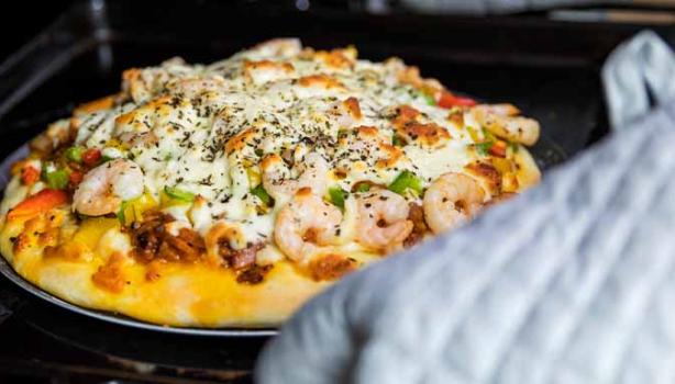 Una pizza al horno, un tipo de cocción