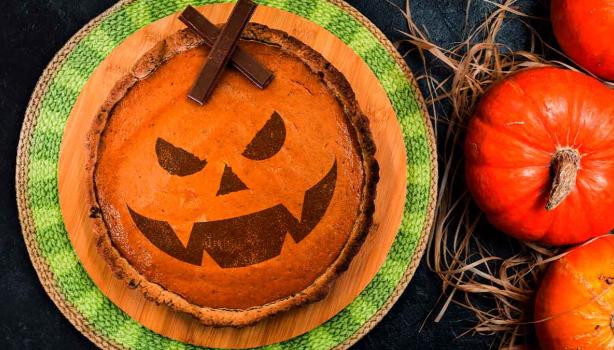 Postre de calabaza para una fiesta de Halloween