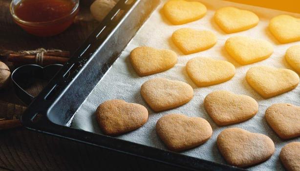 Galletas con forma de corazón para regalo del Día de las Madres